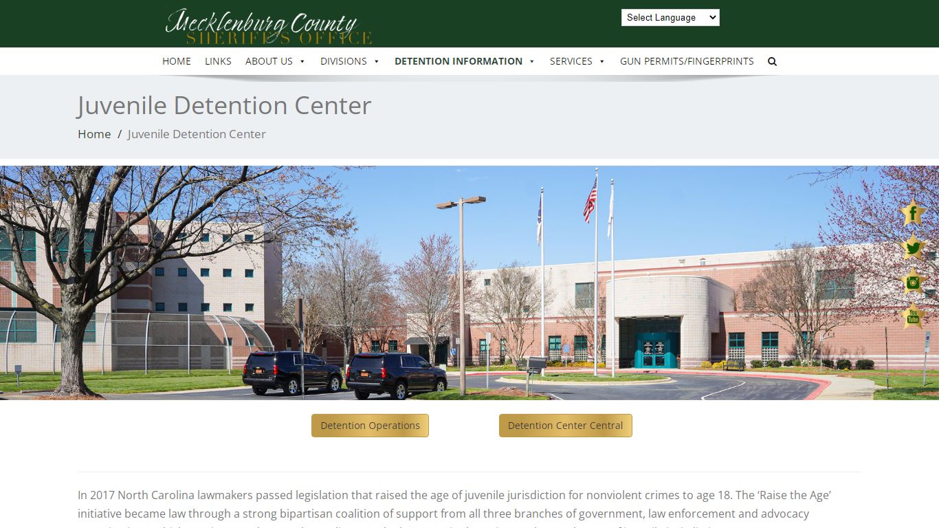 Juvenile Detention Center - mecksheriff.com